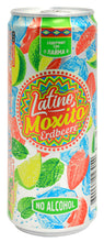 Load image into Gallery viewer, Latino Moxito Erdbeere 12 x 330ml - Kohlensäurehaltige Limonade; alkoholfreie Soda; hoher Saftgehalt; pur oder als Mixgetränk (inkl. Pfand 3€): Erdbeere und Limette