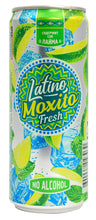 Load image into Gallery viewer, Latino Moxito Fresh 12 x 330ml Dose - Kohlensäurehaltige Limonade; alkoholfreie Soda; hoher Saftgehalt; pur oder als Mixgetränk (inkl. Pfand 3€): Limette und Minze